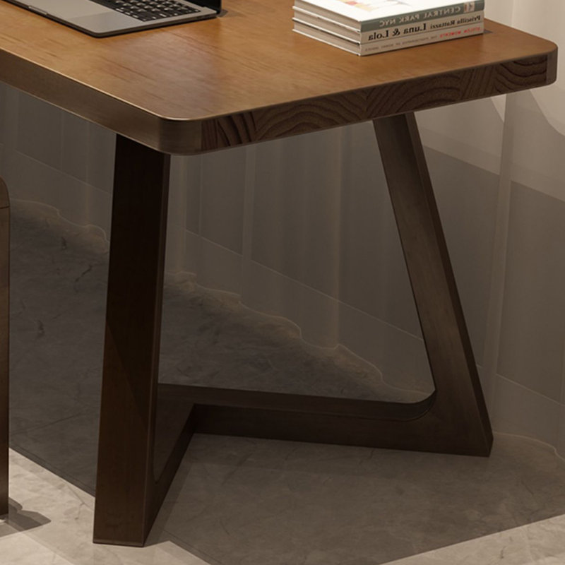 Walnut Rectangular Solid Wood desk, 29.53" H x 62.99" W x 23.62" D
