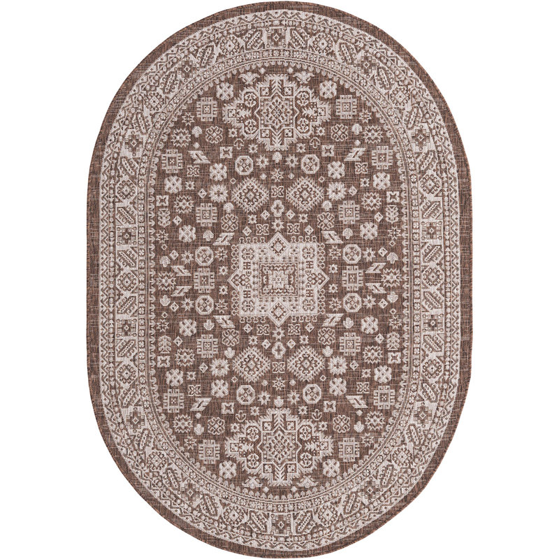 Tapis d'extérieur Chand, Ovale 5 pi 3 po x 7 pi 10 po