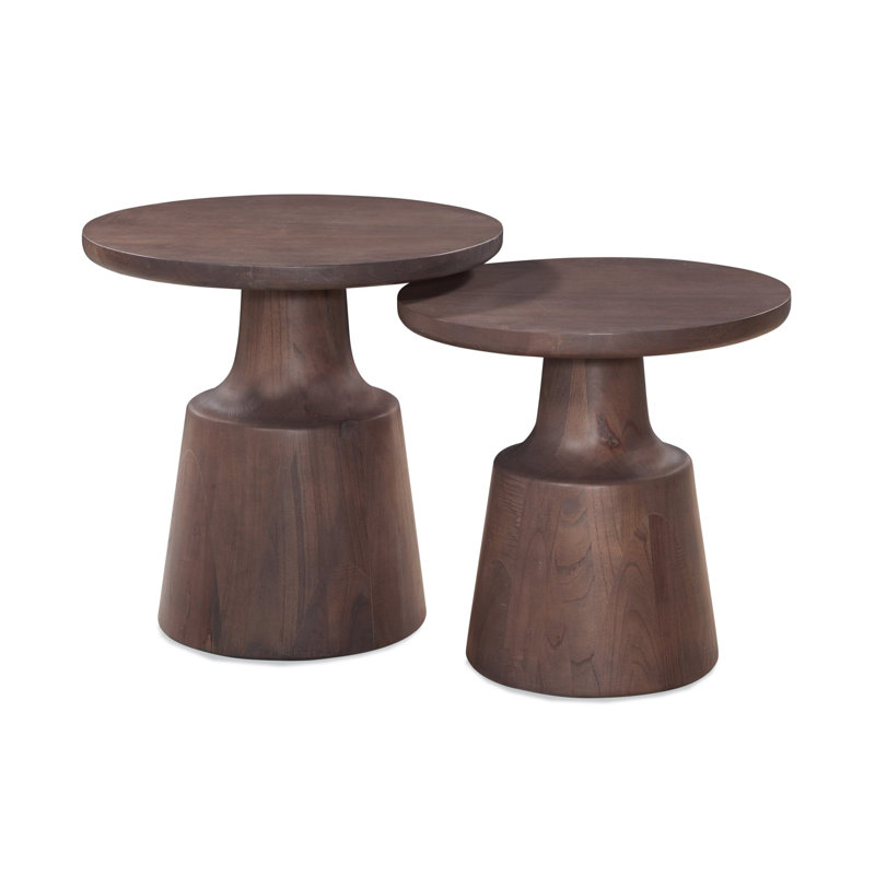 Lempa Round Chairside Table, Truffle