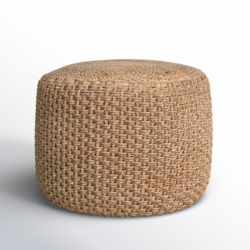 Phoebe Upholstered Pouf, Beige
