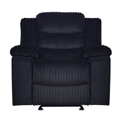 Jacobo Wood & Fabric Glider Recliner 