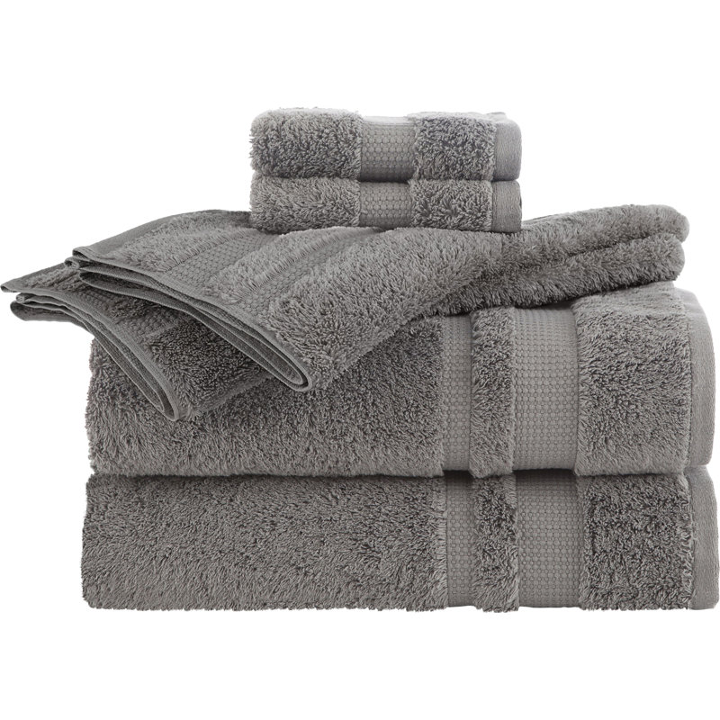 Ensemble de serviettes 6 pièces Casswell, gris