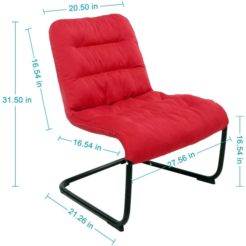 Chumy Padded Accent Chair, Red