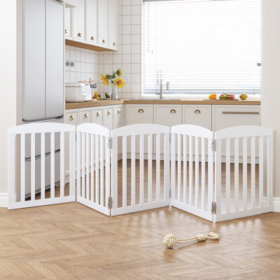 Barrière pour animaux autoportante en bois 120 po x l 28 po H 120 po