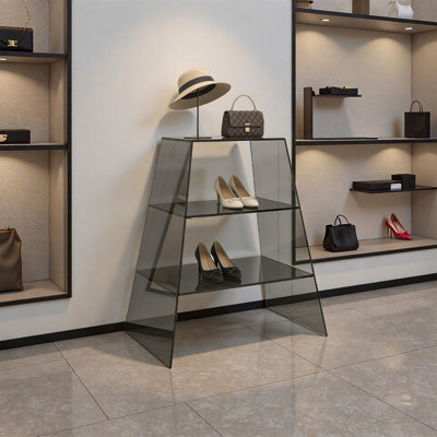 Trapezoid Acrylic Retail Display Shelf