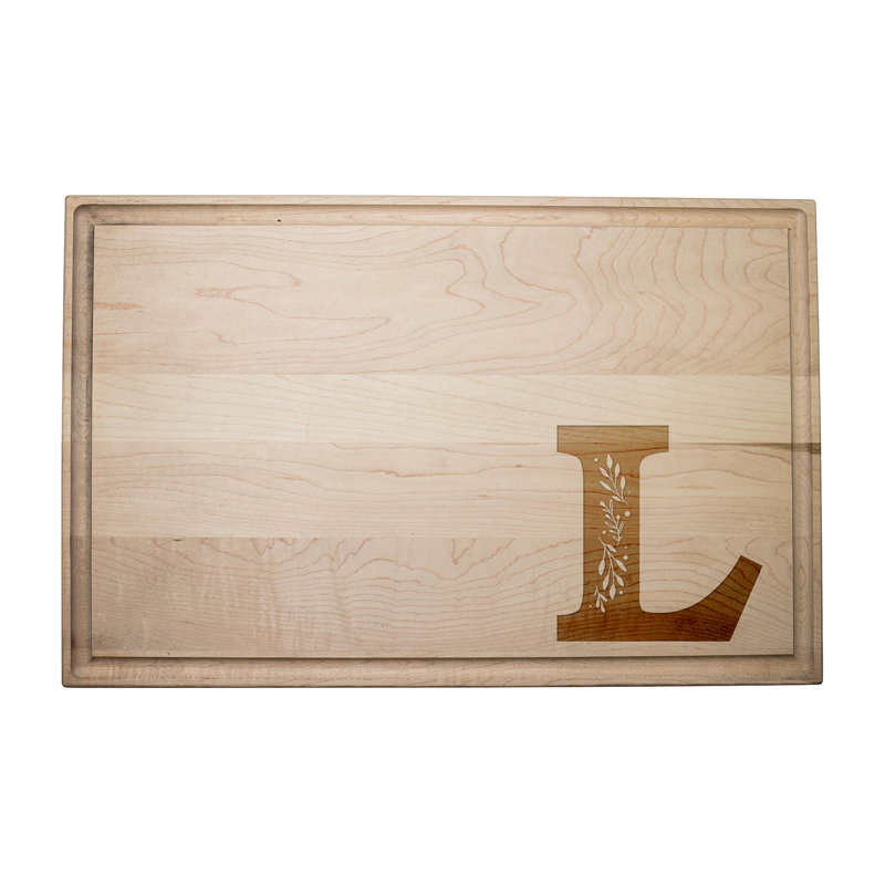 Floral Monogram - L Cutting Board