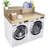 Universal Laundry Countertop With Storage Shelf, 2-tier Washer And Dryer Top With Anti-slip Pads, Durable Solid Wood Construction For Laundry Room Organization-121390725