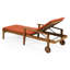 Chaise en bois avec housse orange élégante - Rehaussez votre décor extérieur, les coussins orange, à position réglable et microbiens Remarque: Ceci est uniquement à des fins descriptives-498744825