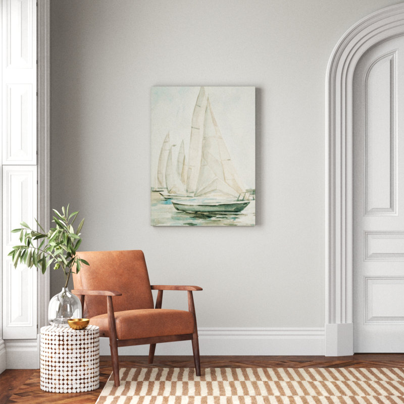 " Soft Sail II " Painting Print, 40" H x 30" W x 1" D, Wrapped Canvas