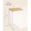 Table d'appoint en forme de C, petite table d'appoint pour canapé, table de canapé avec structure en métal pour le salon, la chambre à coucher, le chevet (Greige + / 1 pièce)-107127526