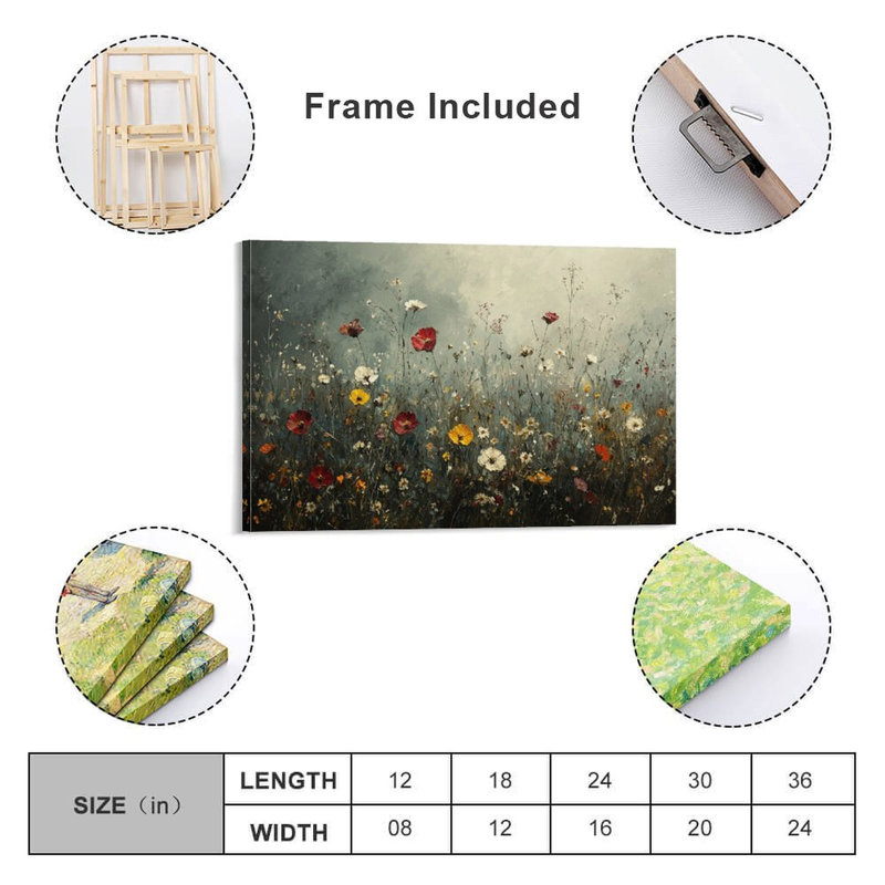 Art mural encadré 20 "x 30" avec cadre en bois, prêt à être accroché, 20 po x 30 po