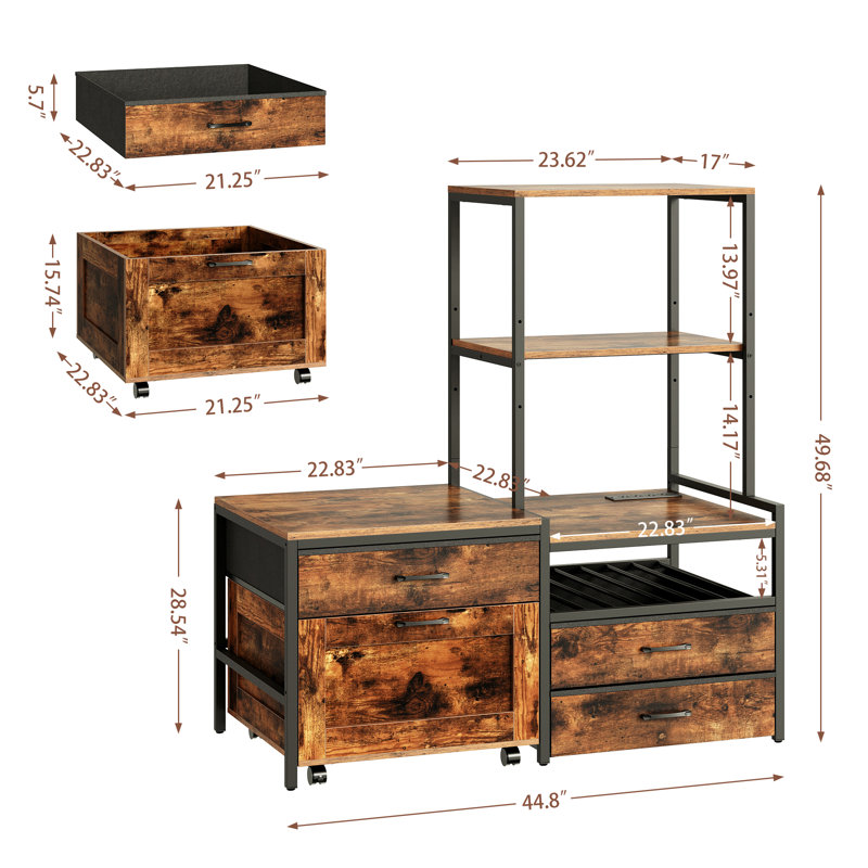 Mini support de réfrigérateur avec support à vin, support de boulanger de cuisine avec prise de courant, support de four à micro-ondes, bar à café