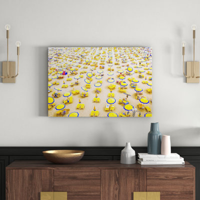 Yellow Umbrellas - Wrapped Canvas Print