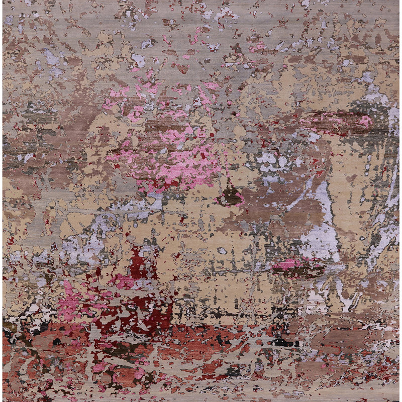 Carnalbanagh Abstract Indoor Rug, Square 8'