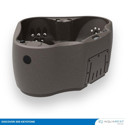 AquaRest Discover AR300 Standard 2-Person 20-Jet Oval Plug & Play Hot Tub with LED Waterfall and Friction Heating