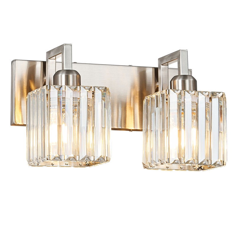 Kyneisha Vanity Light, 2 Lights, Sand Nickel