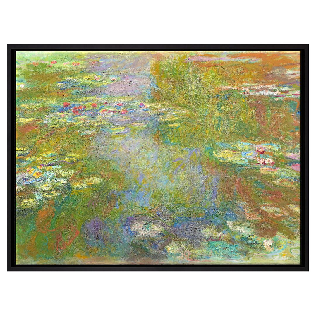 Gerahmtes Leinwandbild Lily Pond von Claude Monet