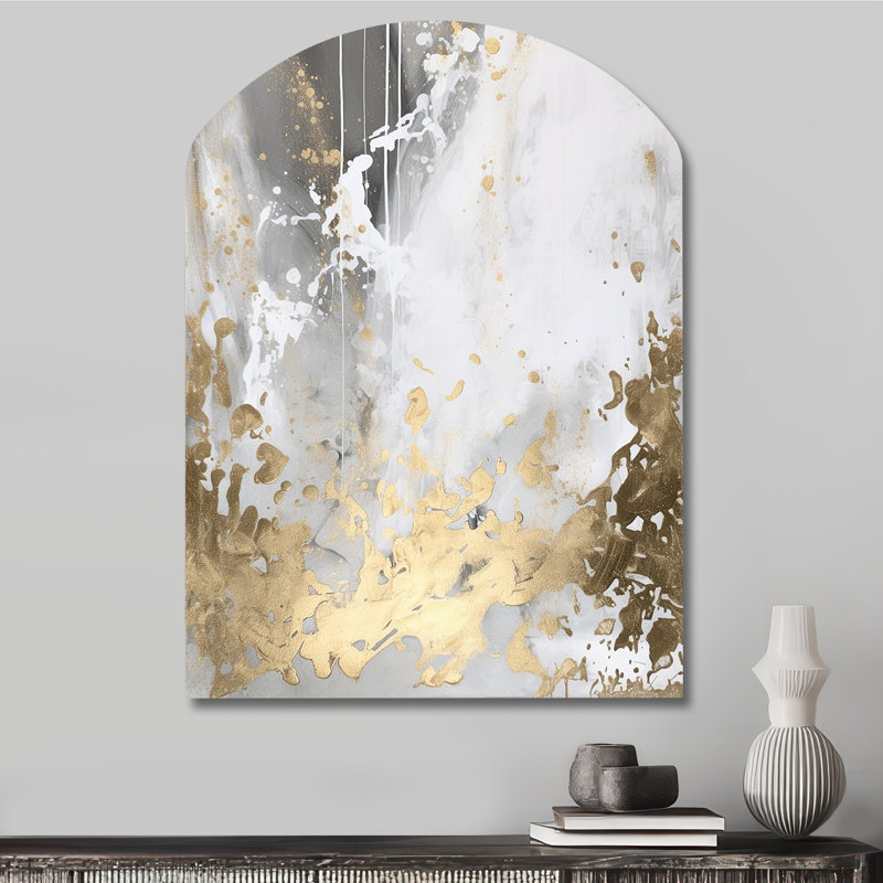 Gardner - art mural abstrait irrégulier - forme d'arche, H 34 po x l 25 po