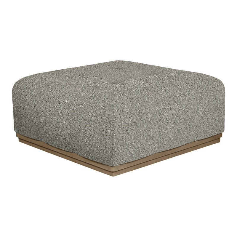 Denison By Thom Filicia Square Ottoman, Tuck Graphite, Hampton