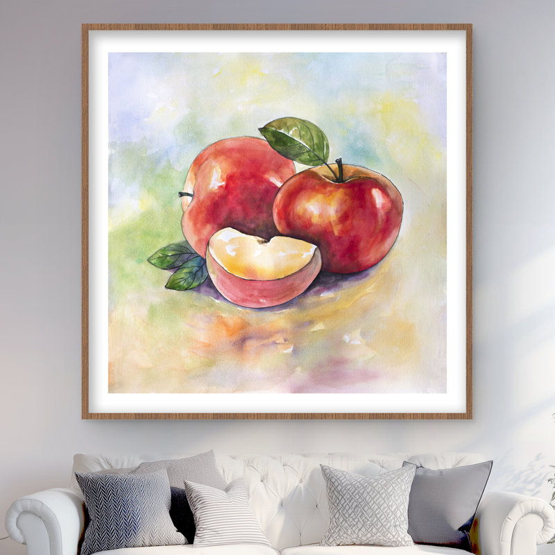 Succulent Apples - Framed Matted Print for Home Decor