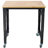 Workbench - 35" Wide Rolling Workbenches For Garage - Adjustable Height, Workshop Tool Bench, Metal With Rubber Wood Top ,Black Hammertone Leg