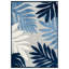 Tapis ivoire / bleu marine intérieur / extérieur Palm-1724289829-1724289838