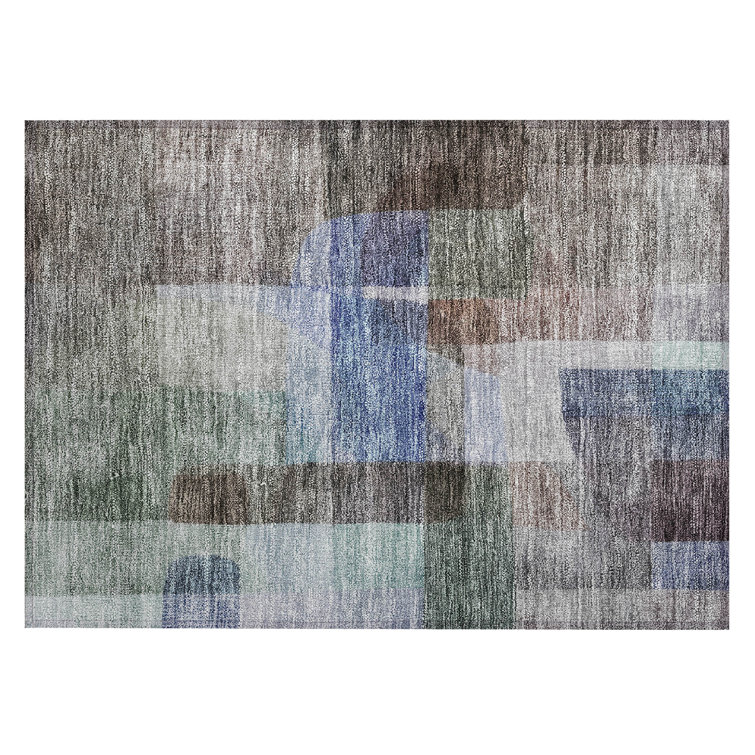 Machine Washable Indoor/Outdoor Chantille ACN1113 Brown Rug