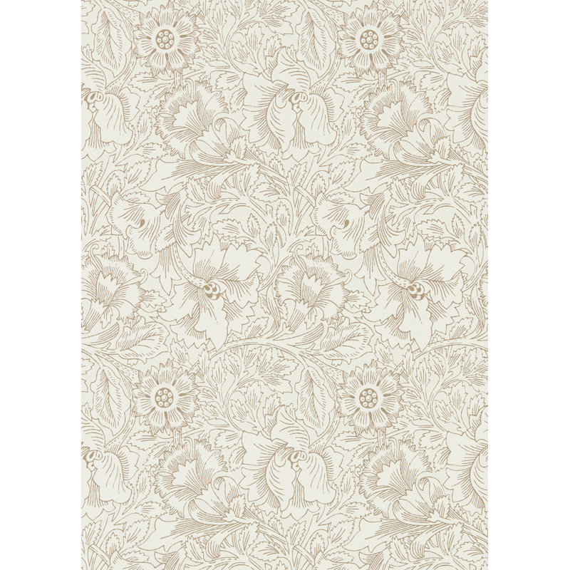 Pure Poppy 10.05m x 52cm Matte Roll, Cream/Gold