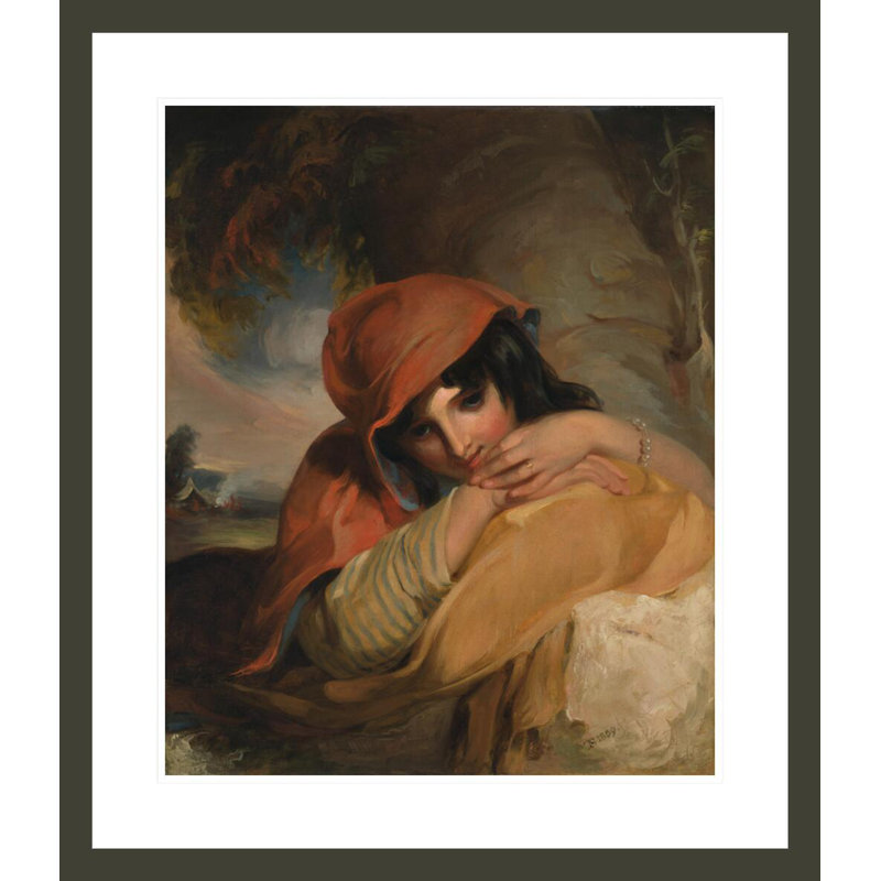 «The Gypsy Girl» par Thomas Sully, impression giclée sur cadre, H 27,19 po x l 23,5 po