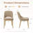 Chenille Upholstered Dining Chair With Solid Wood Legs-400927002-400927003