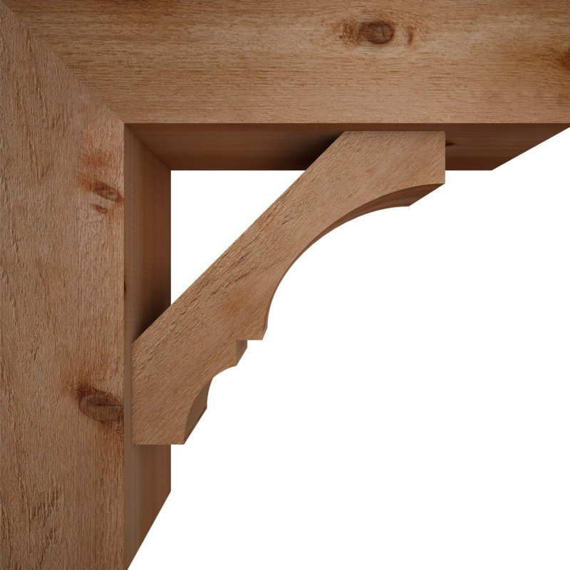 Balboa Block Offset Brace Bracket, 28 x 28, 8"W Western Red Cedar (Rough Sawn)