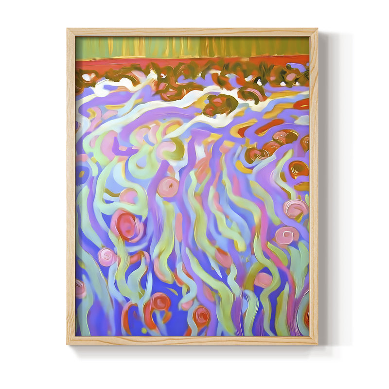 Reproduction encadrée ABSTRACT Series DCCIV - bois massif, H 30 po x l 24 po