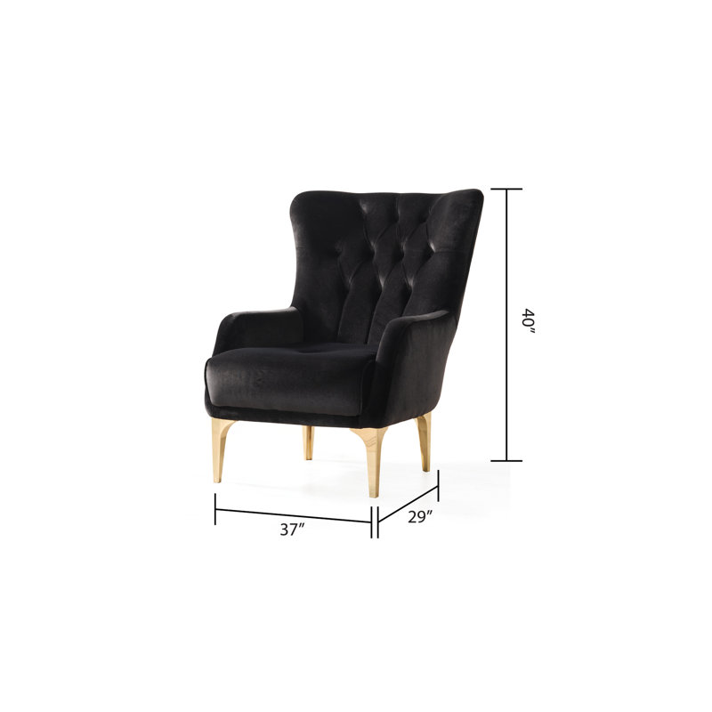 Chaise de style moderne, Polyester noir