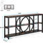 Console industrielle 70,9 pouces à 3 niveaux avec charme rustique et structure en métal durable