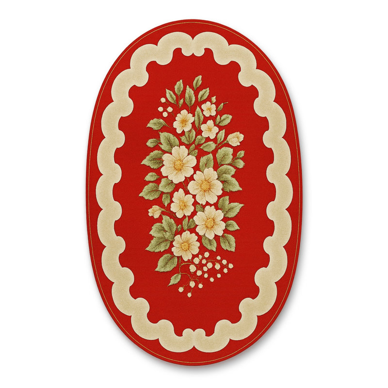 Tapis beige tissé traditionnel Mosso, 4'11" x 7'7"