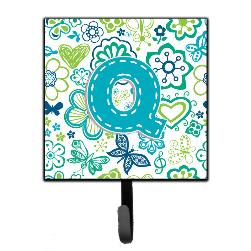 Crochet mural fleurs et papillons, Q