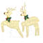 vidaXL LED Reindeers Fabric-552343327