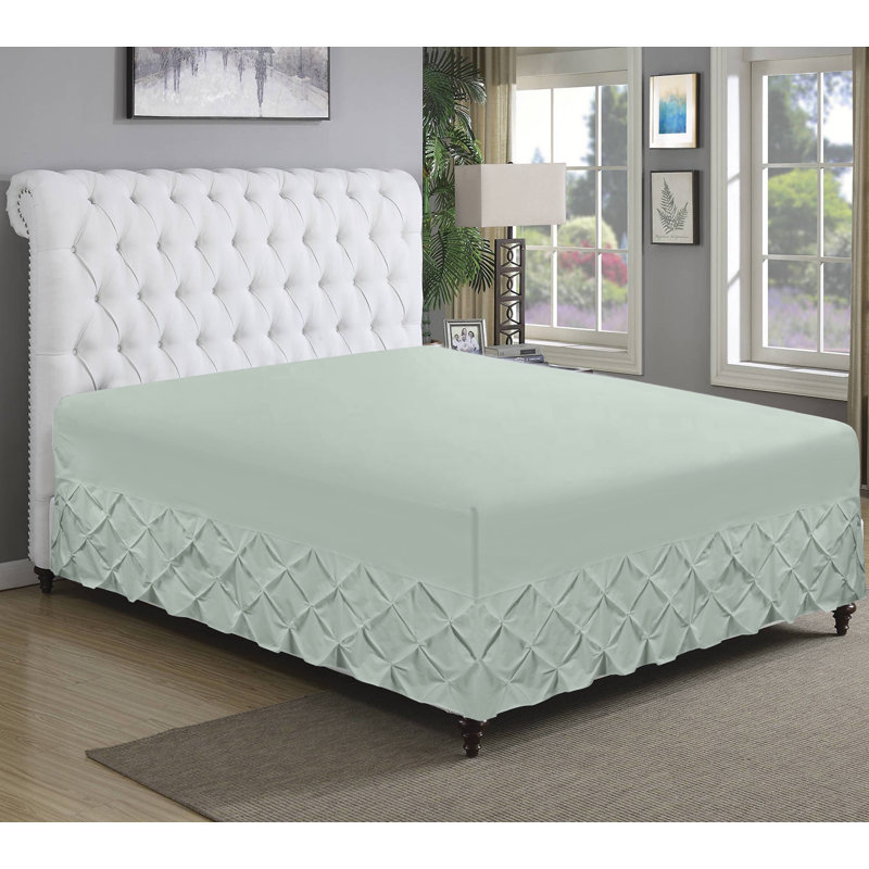Ruffled Bed Skirt, Kingsize (5'), Duck Egg