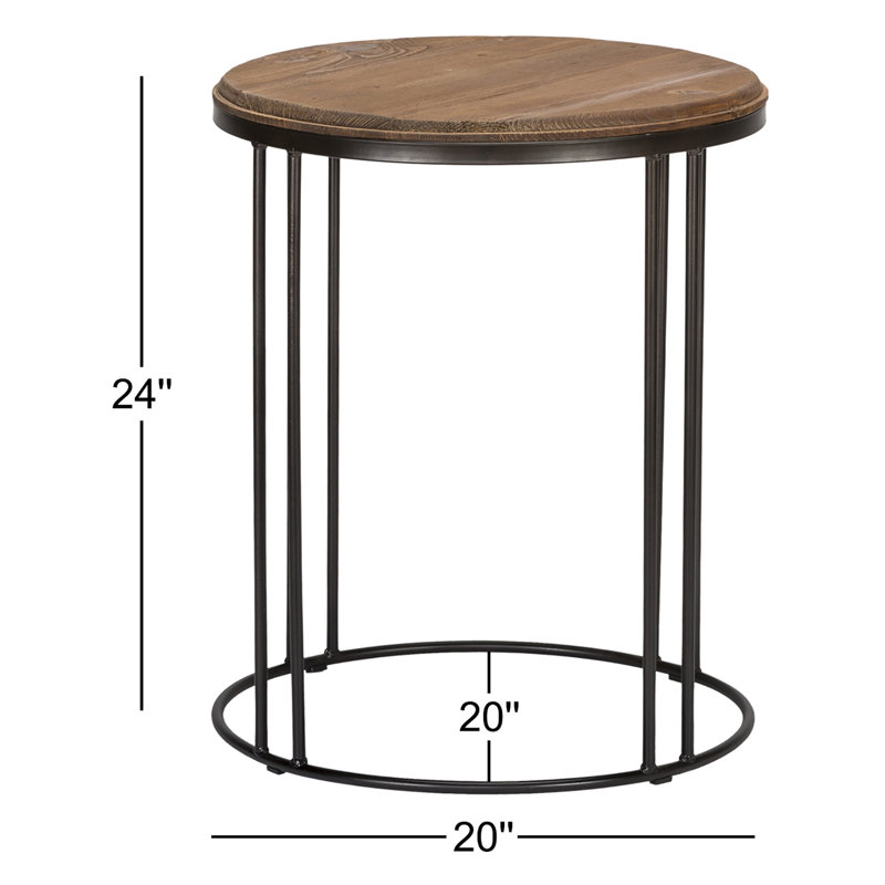 Abraxas Solid Wood Frame End Table