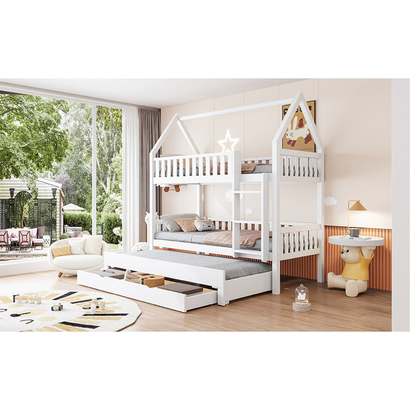 House Bunk Bed With Fence
