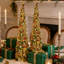 2 pièces 5 pi arbre de Noël artificiel escamotable à paillettes à la main-120696774