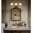 Vintage Bathroom Vanity Light Fixture with Hand-Painted Frosted Trumpet Glass Shade and Crystal Accent-688148298-680792832-680792834