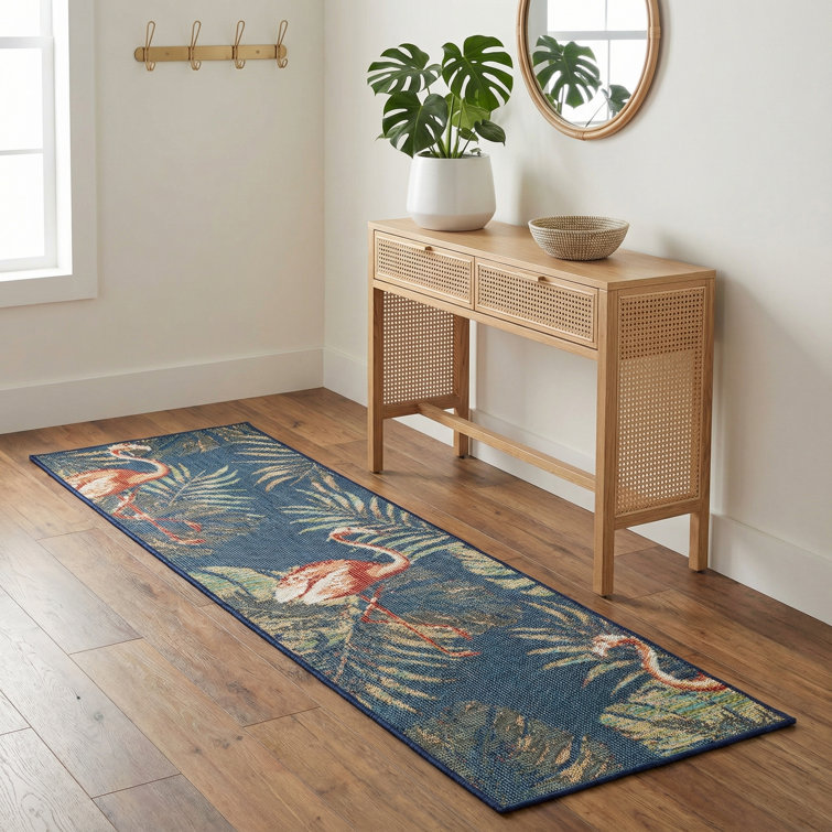 Rolla Machine Woven Floral Indoor/Outdoor Rug 