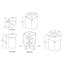 Meuble-lavabo simple de coin 16 po avec comptoir en céramique