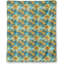 Plaid décoratif en flanelle à motif tournesol, couleur sarcelle, 101,6 x 127 cm-135725805