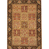 Hand-Knotted High-Quality Multi-Colored-Colored and Black Area Rug