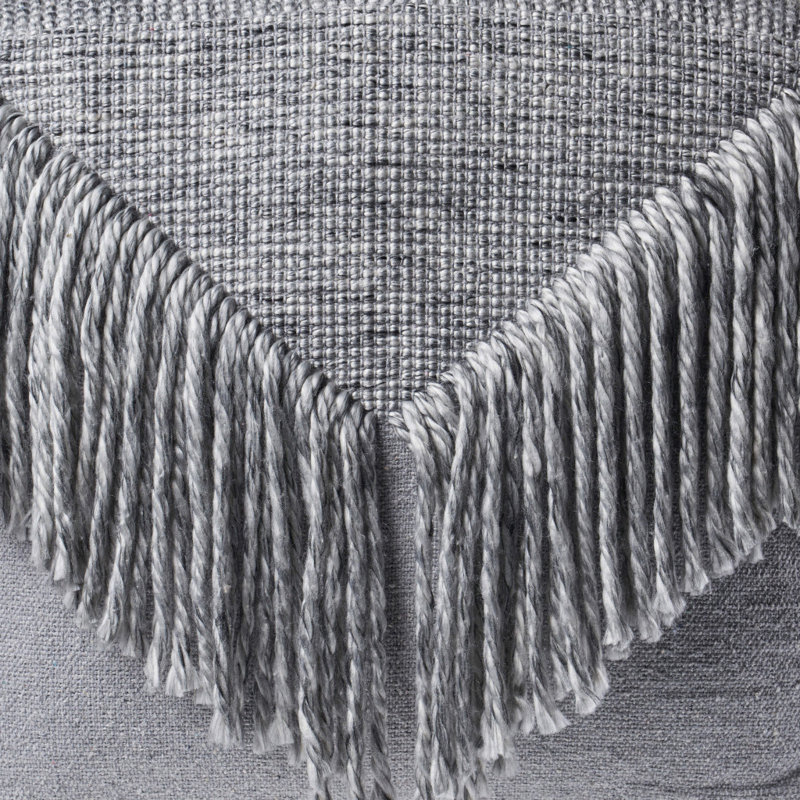 Repose-pieds en laine 18 po gris