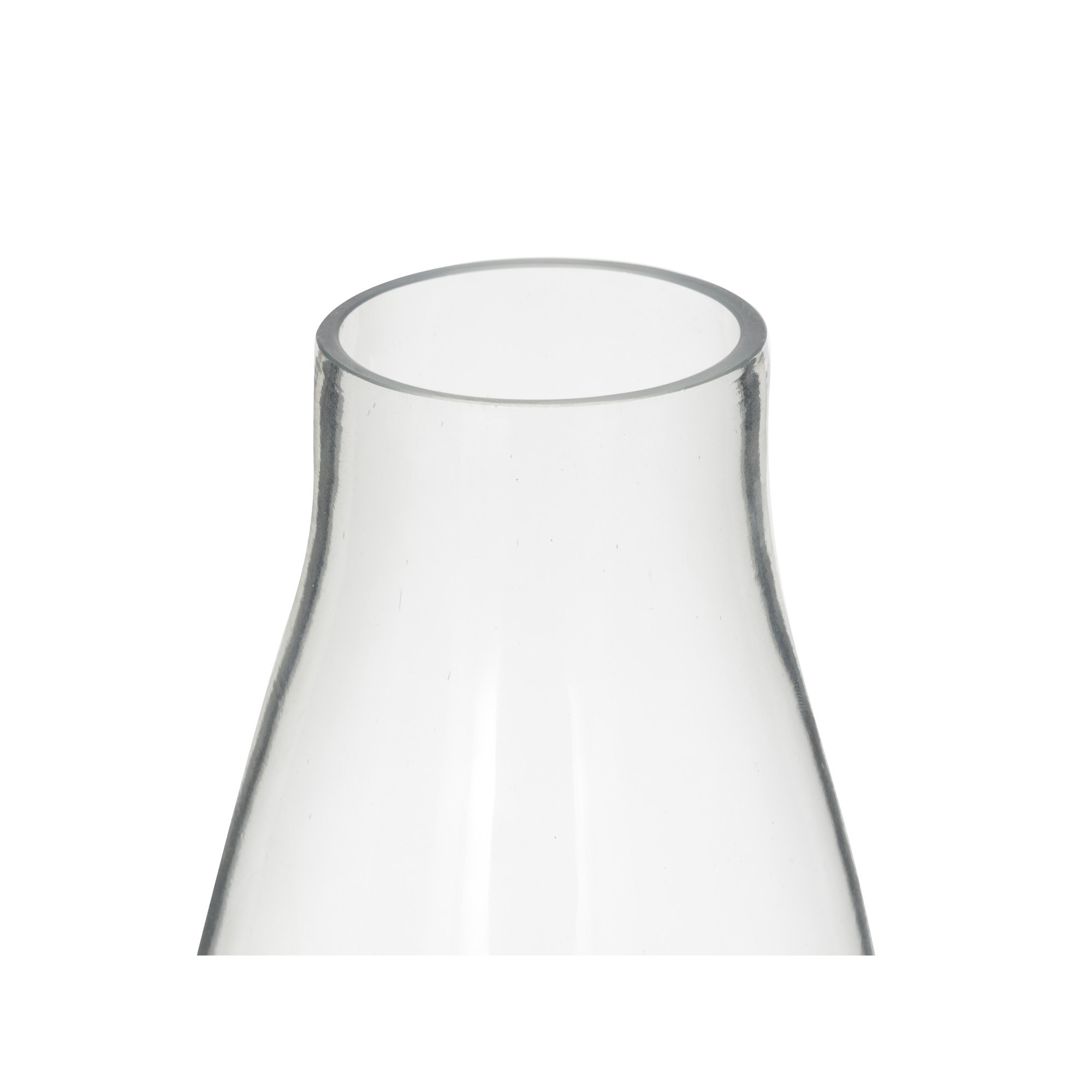 Cole and Grey Glass Wide Clear Decorative Vase, 15" H x 5" W x 5" D