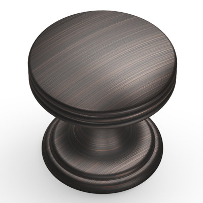 Collection American Diner - Bouton rond - Bouton d'armoire de 1 po de diamètre - Bronze rétro - Quincaillerie transitionnelle et traditionnelle pour tiroirs et armoires