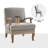 Amilio 28" W Farmhouse Polyester Armchair with Solid Wood Legs-347163610